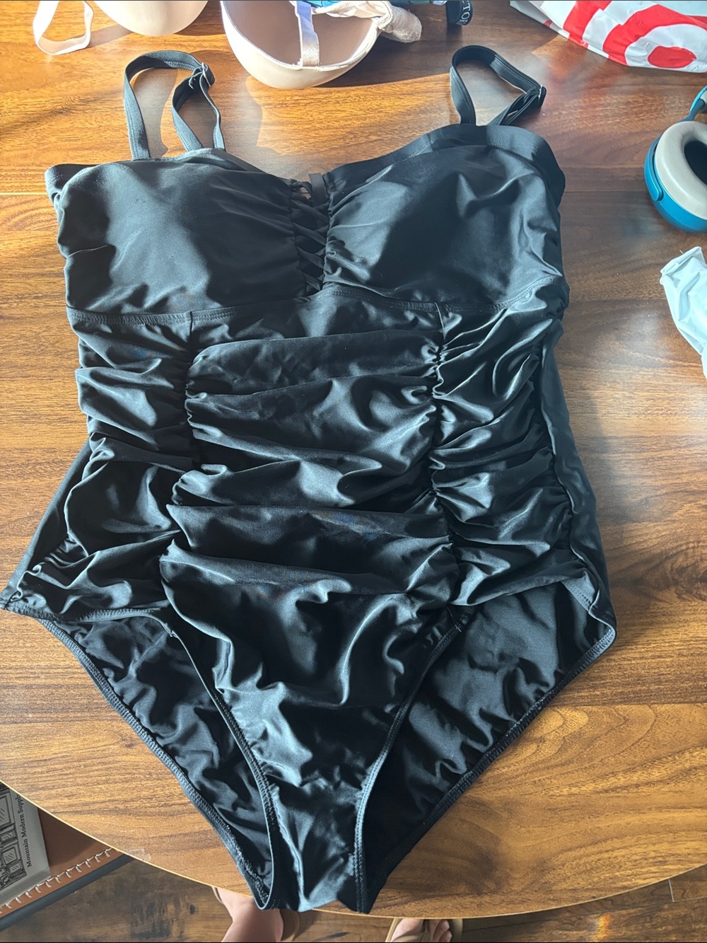 torrid Black Ruched One-Piece Swimsuit